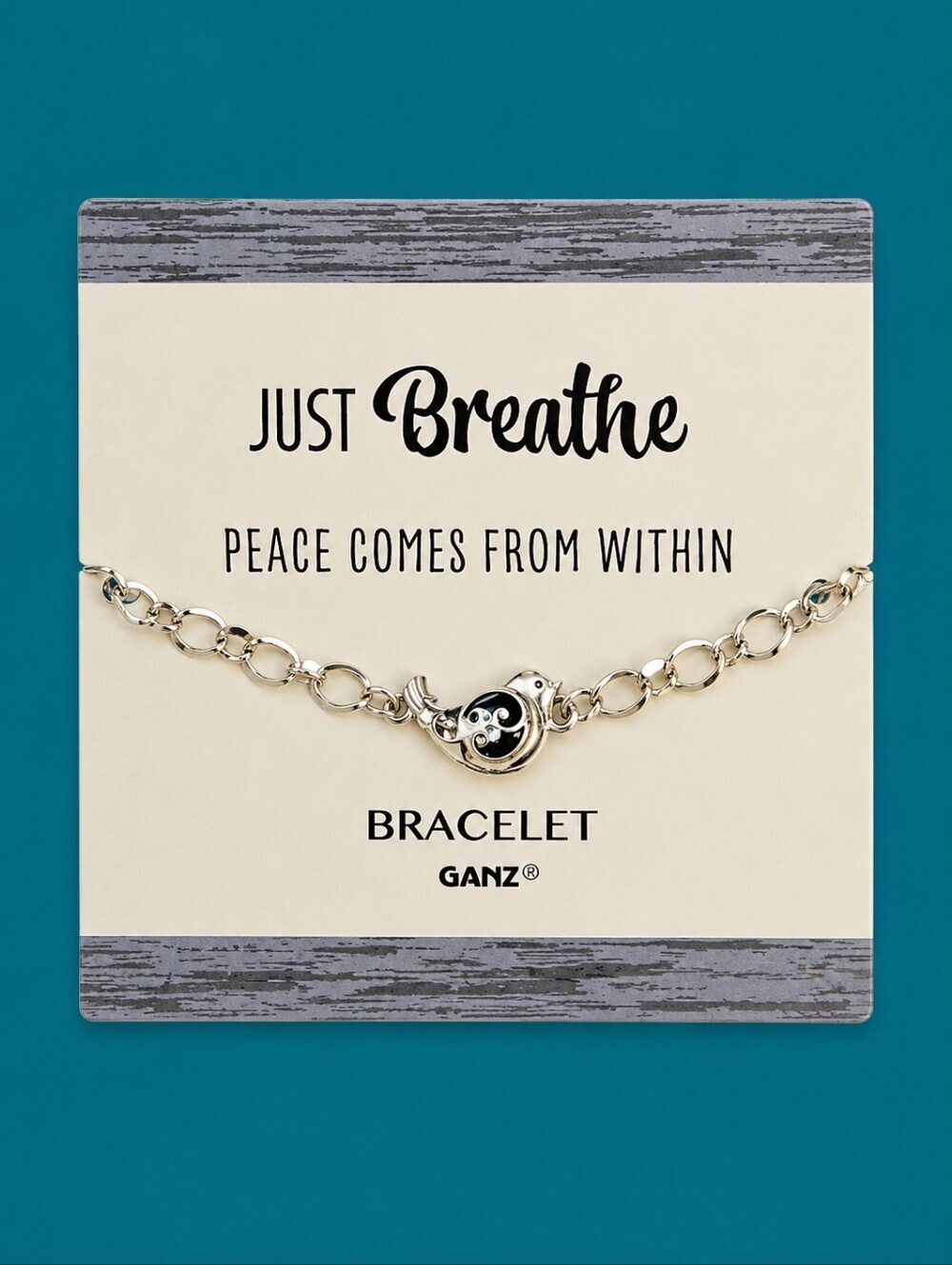 3/$30 GANZ Just Breathe Peace Comes From Within Bird Charm Bracelet Anklet